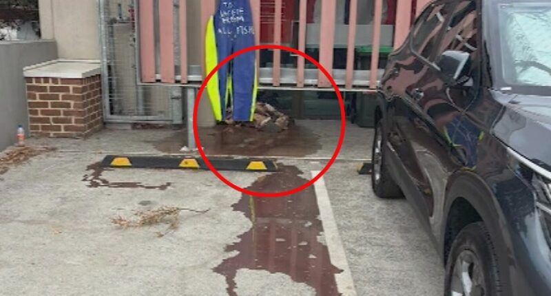 Outside Jackie Jarvis, WA Fisheries Minister's office