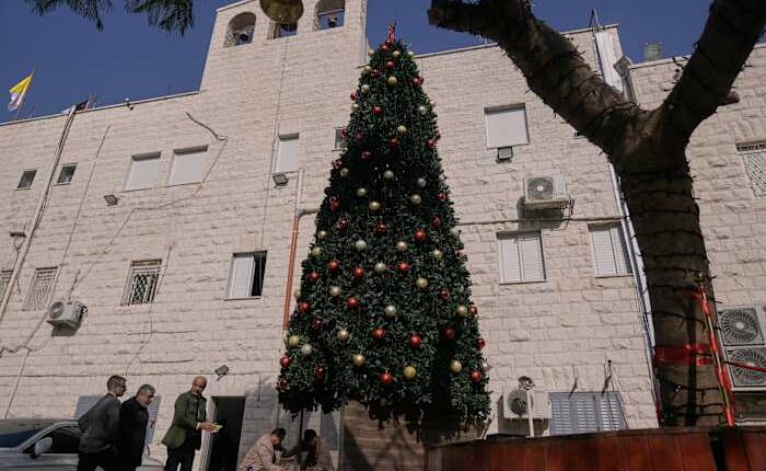 3 Palestinians arrested on suspicion of torching a Christmas tree at a Catholic church in West Bank