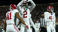 Alabama rallies from deficit to tie Oklahoma at halftime on pick-six