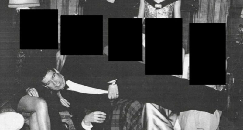 Andrew Mountbatten-Windsor seen lying across women in Epstein files