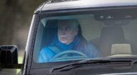 Andrew is spotted alone with his thoughts as he drives near Windsor Castle - after daughters Eugenie and Beatrice attended Royal Christmas at Sandringham