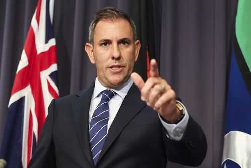 Treasurer Dr Jim Chalmers during a press conference at Parliament House in Canberra on Monday 8 December 2025. fedpol Photo: Alex Ellinghausen