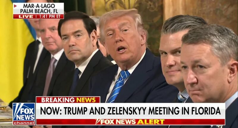 Awkward moment Trump offers reporters free lunch at Mar-A-Lago