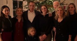 Biden posts confusing Christmas card of family with him barely visible