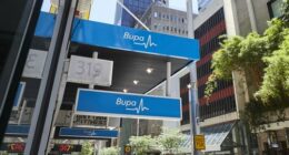 A Bupa health insurance sign.