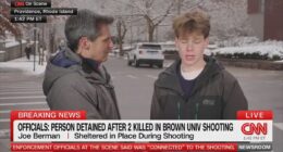 CNN anchor's son recounts terror of Brown University campus shooting