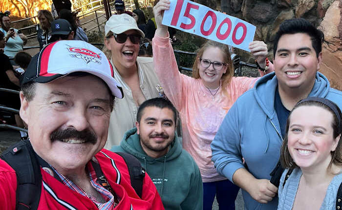 California man marks his 15,000th spin on Disneyland's 'Cars' ride