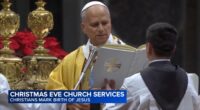 Chicago-born Pope Leo XIV celebrates 1st Christmas as pontiff with midnight Mass at Saint Peter's Basilica in Vatican City