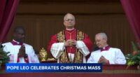 Chicago-born Pope Leo XIV shares message of peace on 1st Christmas as pontiff in Vatican City