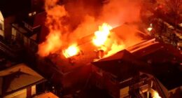 Chicago firefighters battle large house fire on South Lafayette Avenue on South Side