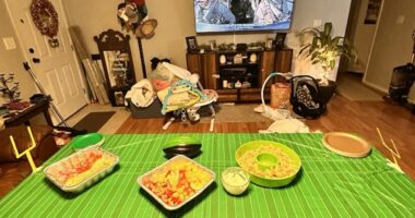 Chilling game-day photo before husband killed wife over football fight