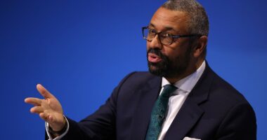 Conservative Party Conference RECAP: James Cleverly accuses Keir Starmer of 'hypocrisy' over freebies row, vows to abolish BBC licence fee.. and reveals wife berated him over 'crass' date rape joke