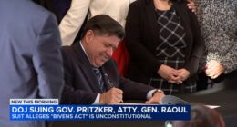 DOJ sues Illinois JB Pritzker, Attorney General Kwame Raoul over law protecting immigrants at courthouses, hospitals