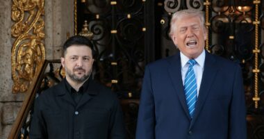 Donald Trump meets with Zelensky at Mar-a-Lago - and snaps at reporter