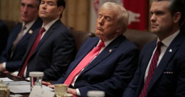 'Dozy Don' accused of falling ASLEEP as he closes his eyes during Cabinet meeting