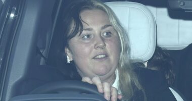 Eugenie's trendy new nanny! Princess is joined at Buckingham Palace by helper with blonde and black hair and a nose ring - and she's a world away from Kate's formal Mary Poppins