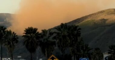 Evacuations in California as gas pipeline bursts amid landslide fears