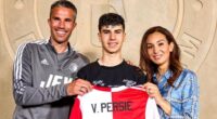 Former Man United hero Robin van Persie hands his lookalike son his Feyenoord debut in 'special' moment - despite branding him a 'loser'!