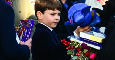 George, Charlotte and Louis get gifts at Sandringham on Christmas Day