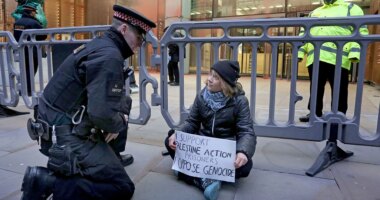 Greta Thunberg arrested supporting Palestinian prisoners on hunger strike during London protest