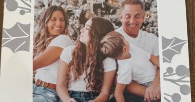 Holiday card from NASCAR legend Greg Biffle family received by friends