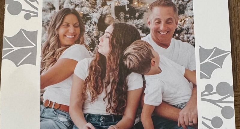 Holiday card from NASCAR legend Greg Biffle family received by friends