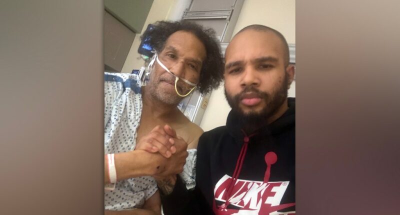 Homeless man set on fire sleeping on NYC subway train reunites with son in hospital
