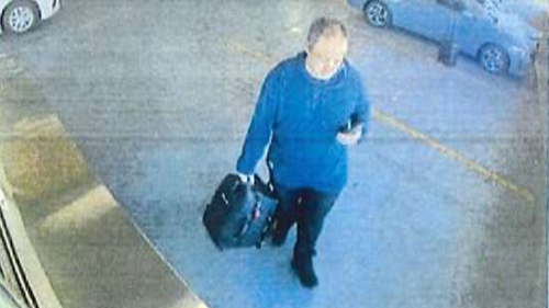 Claudio Neves Valente, the suspect in Brown University shooting, at a rental car place in Boston, Massachusetts.