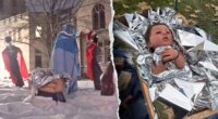 Illinois church Nativity shows baby Jesus zip-tied by ICE agents