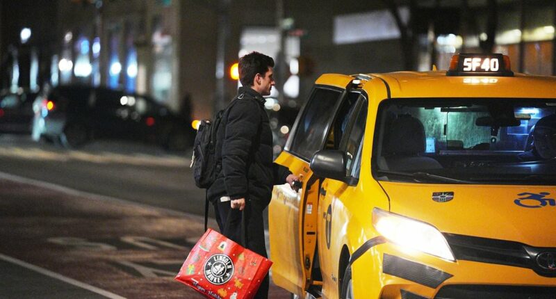 Jack Schlossberg seen outside his sister Tatiana's house