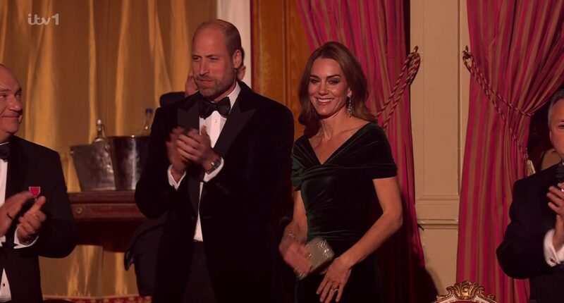 Kate beams as Jason Manford takes the reins of the Royal Variety Show