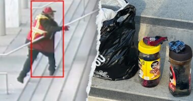LA man seen throwing Molotov cocktail into federal building, feds say