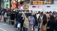 London descends into CHAOS before Christmas: Crowds on Oxford Street