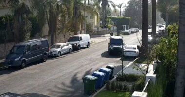 Los Angeles, California crash: Woman rams SUV into would-be burglary crew's getaway car | Video