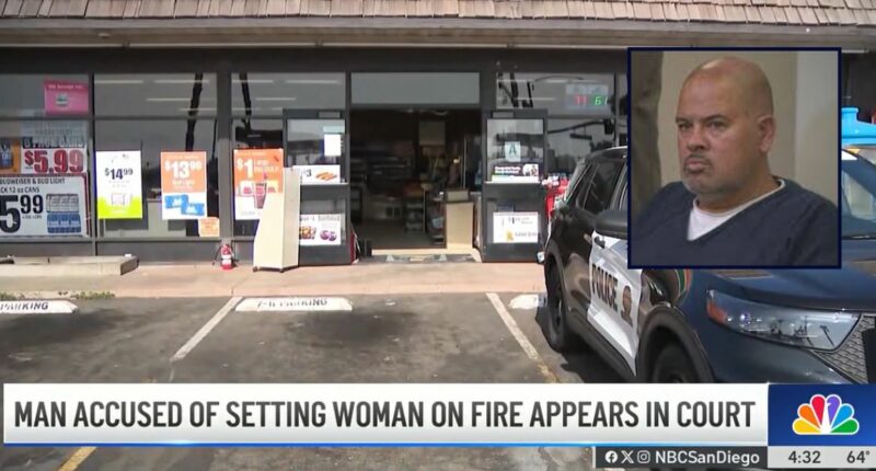 Man lights ex on fire while she worked at 7-Eleven: Cops