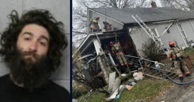 Man watched the house fire he set with 4 people inside: Cops
