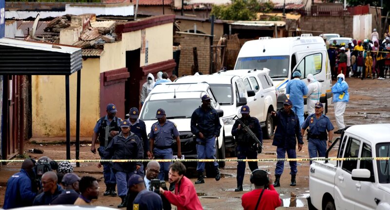 Manhunt underway in South Africa after gunmen open fire at tavern, killing 9 and wounding 10