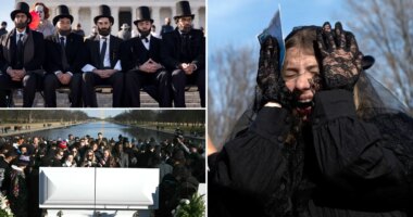 Mock funeral held for the penny at Lincoln Memorial as 230-year coin production ends