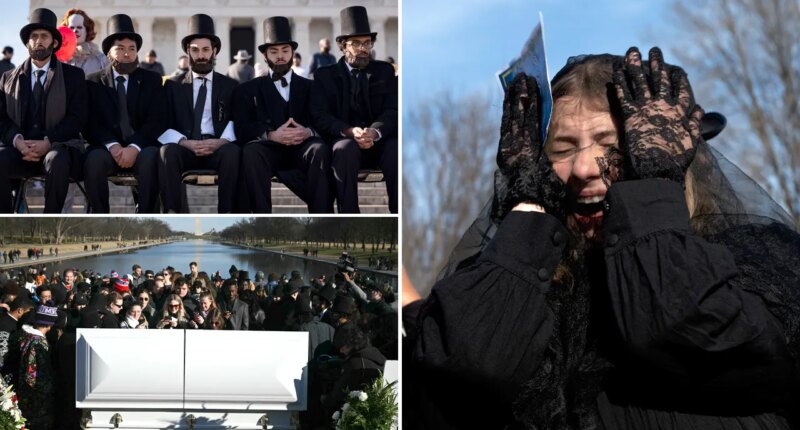 Mock funeral held for the penny at Lincoln Memorial as 230-year coin production ends