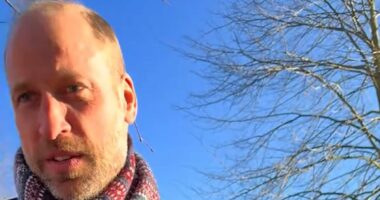 Moment Prince William spots 'Diana's biggest superfan' in crowd