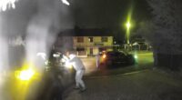 Moment arsonists torch car before mother and son, 10, forced to flee