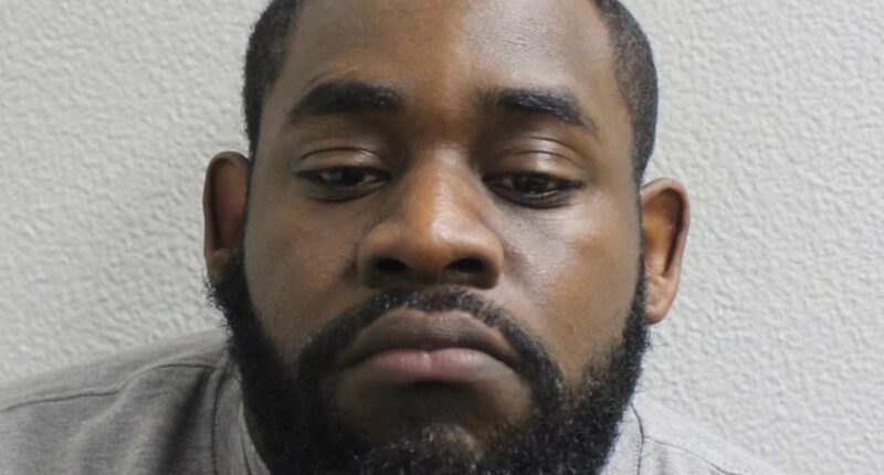 Moment killer walks back to supermarket to attack father in queue row