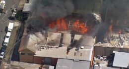 Firefighters are at the scene of a factory fire in Sydney's west.
