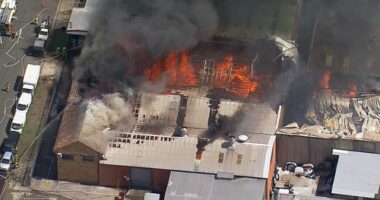 Firefighters are at the scene of a factory fire in Sydney's west.