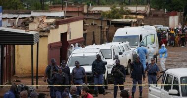 Multiple gunmen open fire at a South African pub, killing nine and wounding 10