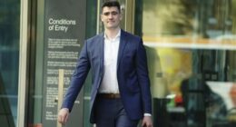 Photo of Neo Nazi  Jacob Hersant   leaving the Melbourne county court on Tuesday 26June 2023. Photo THE AGE/ LUIS ENRIQUE ASCUI