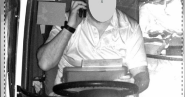 Most shocking of all, a truck driver was snapped driving at 100 km/hr with no seatbelt, with a mobile phone in one hand and a laptop in the other.