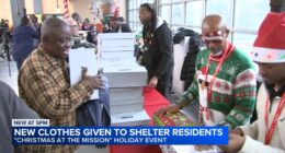 Nonprofit I Am A Gentleman gifts new clothes to those living at Chicago's Pacific Gardens Mission shelter in South Loop