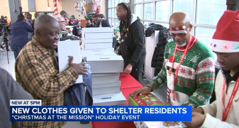 Nonprofit I Am A Gentleman gifts new clothes to those living at Chicago's Pacific Gardens Mission shelter in South Loop