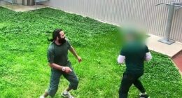 Two of the NSW's most dangerous criminals have been caught up in a violent brawl at Goulburn's Supermax Prison. Footage of the fight between the rival prisoners, which was in 2022, has been released to 9News. The encounter started as a friendly stroll between Talal Alameddine and another inmate before the pair started to circled in the holding yard and throw punches.
